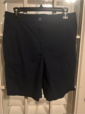 Chico's Navy Flat-Front Women’s Shorts